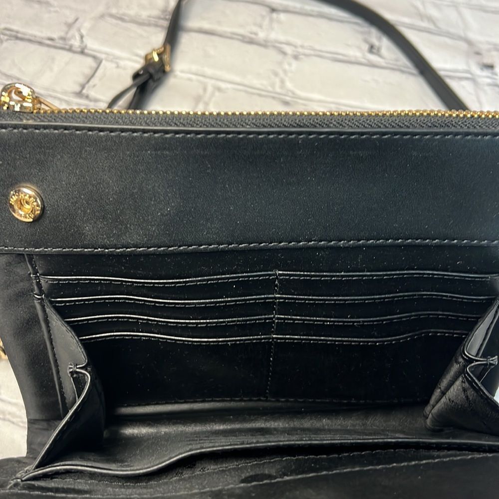 * Michael Kors, black Crossbody with gold stud and chain detail - Picture 7 of 11